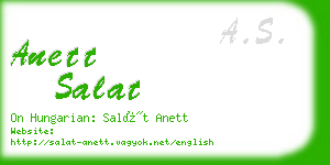 anett salat business card